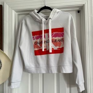 calvin klein cropped hoodie